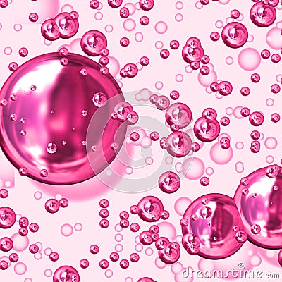 Pink bubbles Stock Photo