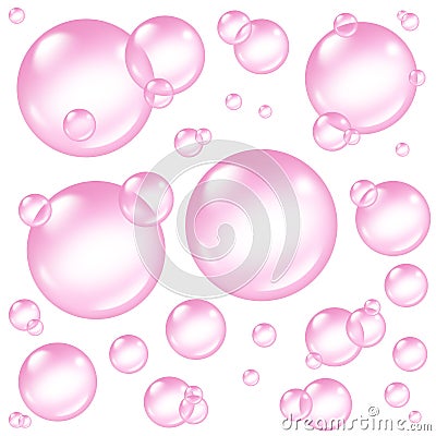 Pink Bubbles Design Elements Royalty Free Stock Image - Image: 24356816