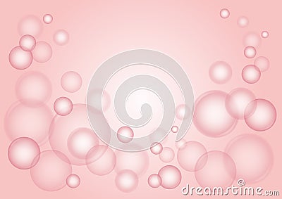 Pink bubbles vector Vector Illustration