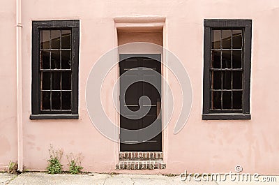 Pink Building Stock Photo