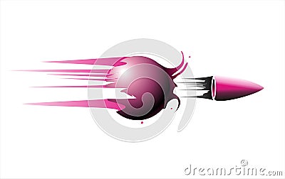 Pink bullet Stock Photo