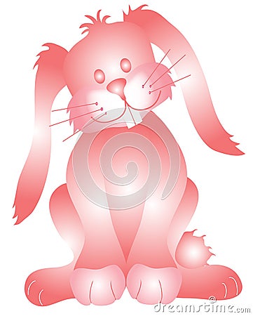 Pink Bunny Rabbit Stock Photo