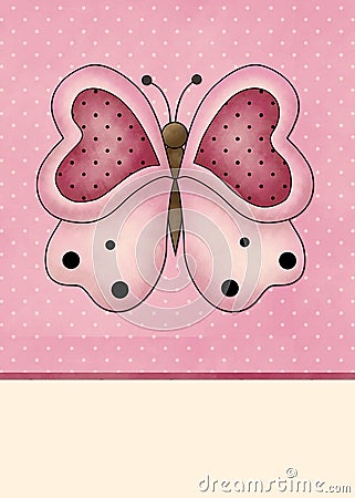 Pink Butterfly Background Stock Photo