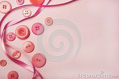 Pink buttons background Stock Photo