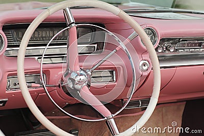 Pink Cadillac Stock Photo