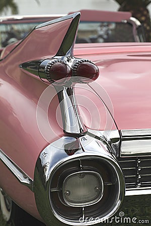 Pink Cadillac Stock Photo