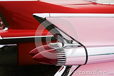 Pink cadillac Stock Photo