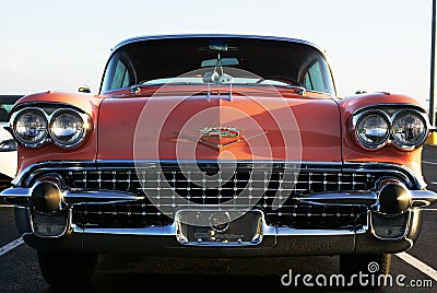 Pink Cadillac in Florida Editorial Stock Photo