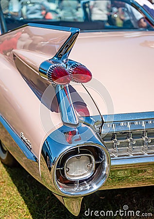 Vintage pink Cadillac rear light cluster Editorial Stock Photo