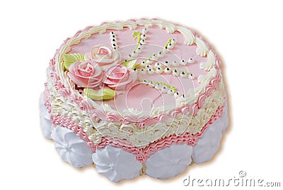 Pink cake Stock Photo