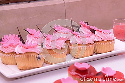 Pink cakes Stock Photo