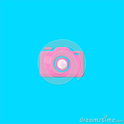 Pink Camera logo design. symbol dan icon vector template Vector Illustration