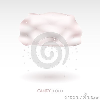 Pink candy cloud Vector Illustration