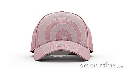 Pink cap mockup isolated on white background for realistic presentation and professional showcasing Stock Photo