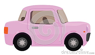 pink car Vector Illustration