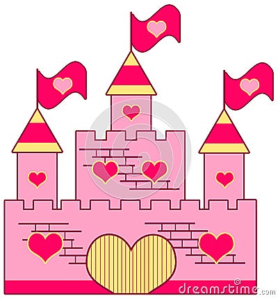 Pink castle Stock Photo