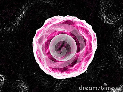 Pink cell - 3D illustration Cartoon Illustration