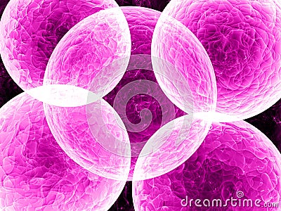 Pink cells- 3D illustration Cartoon Illustration