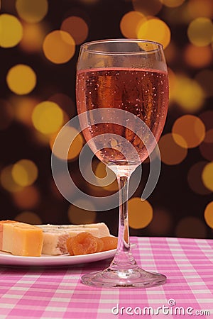 Pink champagne Stock Photo