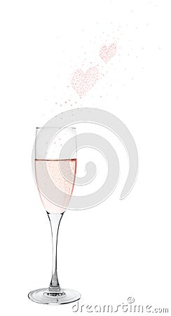 Pink champagne Stock Photo