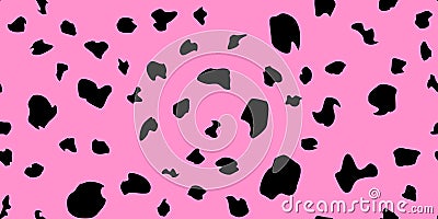 Pink cheetah fur abstract simple seamless pattern Vector Illustration