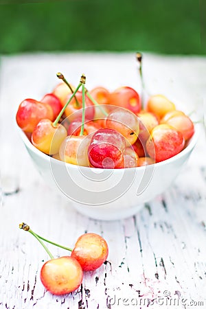 Pink cherries Stock Photo