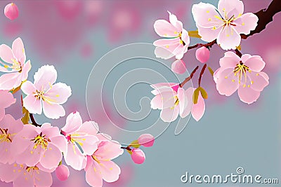 Pink Cherry blossom Stock Photo