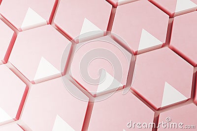 Pink chocolate box background Stock Photo