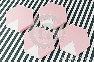 Pink chocolate box background Stock Photo