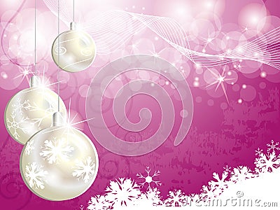 Pink Christmas background Stock Photo