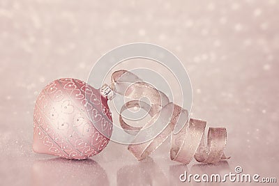 Pink christmas ornament Stock Photo