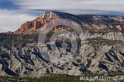 Pink Cliffs Grand Staircase Escalante Stock Photo