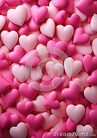 Pink Closeup White Hearts Celebrities Positive Mood Room Raucous Stock Photo