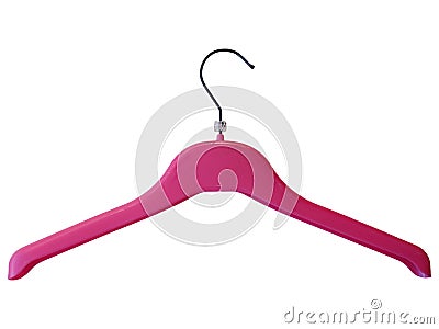 A pink clotheshanger Stock Photo