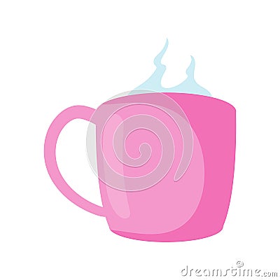 pink coffee cup Vector Illustration