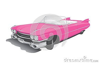 Pink convertible Stock Photo