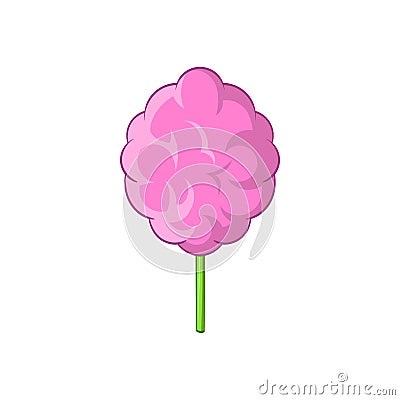 Pink cotton candy icon, cartoon style Vector Illustration