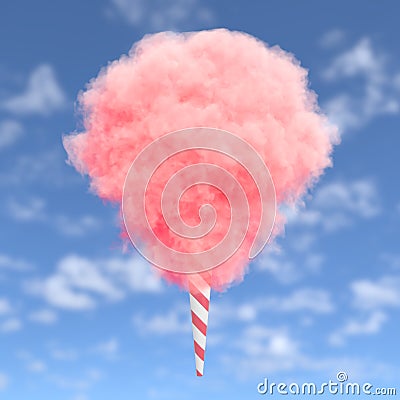 Pink cotton candy Stock Photo