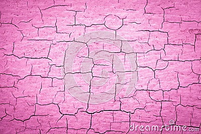 Pink Cracked Paint Stock Photo