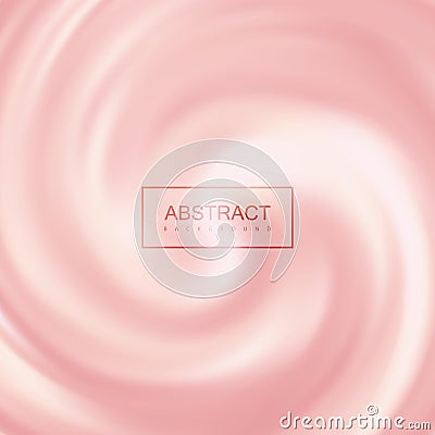 Pink Creamy Swirling Background. Vector Illustration