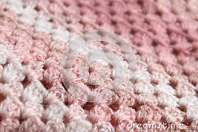 Pink Soft Crochet Clothing: Waves of wool Stock Photo