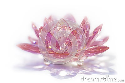 Pink Crystal Lotus Stock Photo