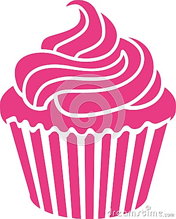 Pink cupcake vector Vector Illustration