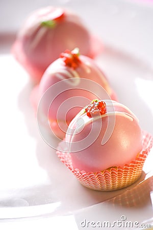 Pink cupcakes Stock Photo