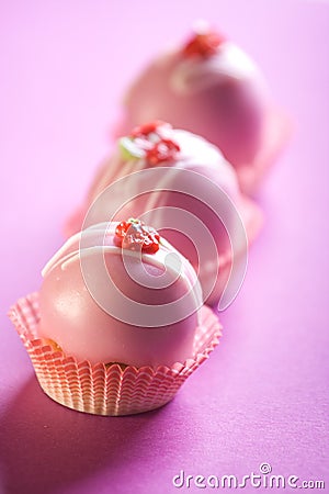 Pink cupcakes Stock Photo