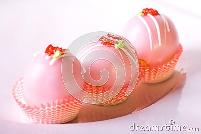 Pink cupcakes Stock Photo