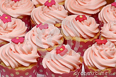 Pink cupcakes Stock Photo