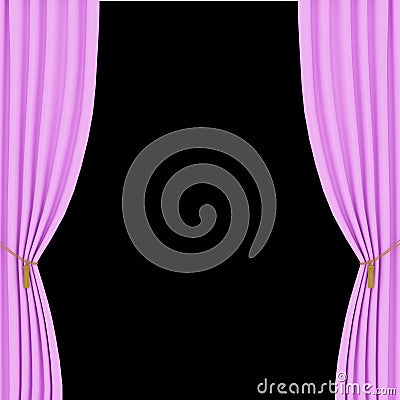 Pink curtains background Stock Photo