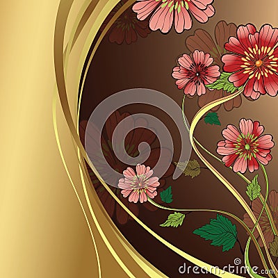 Pink daisy flowers Vector Illustration