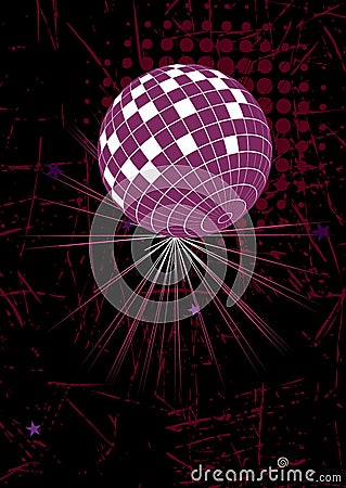 Pink dance poster.Night club motive.Abstract background Vector Illustration